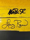 Magic Johnson   Larry Bird Dual Signed Forum Floorboard   Bas Authenticated