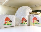 Set 3     Retro Vintage    mushroom Trio    Kitchen Appliance Vinyl Covers  Sears