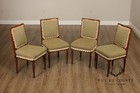 French Louis Xvi Style Set Of Four Carved Walnut Dining Chairs