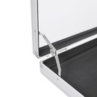 Qtyord Card Display Case  Aluminum Glass Case 1pcs  Metallic Silver 