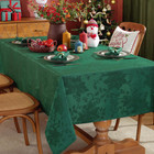 Rectangle Christmas Table Cloths Green Jacquard Tablecloth 60 X 102 Inch  Green
