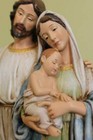 Holy Family Jesus Mary Joseph 12 Inch Statue Figurine Subtle Natural Shades