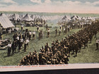 1918 Ww1 Camp Mills Ny Troop Formation Postcard 1917 Us Army Long Island Mineola