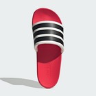 Adidas Adilette Comfort 2 0 Slides Crystal White Core Black Lucid Red Hq2473