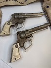 Vintage Hubley Texan Jr Toy Diecast Cap Guns White Steer Head   Holster Read