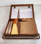 Vintage Volupte Goldtone Carryall Compact-lipstick-powder-comb   Original Box