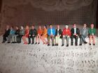 Vintage Dollhouse Miniature People Figures Sitting Lot Hard Rubber Unknown Maker