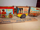 Vintage Marx  Tin Wind-up Toy Davy Crockett Stagecoach Wagon Train 1950 s As Is