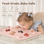 Moonkie Silicone Suction Placemat Baby Toddler Spill Proof Tethers Bpa Free