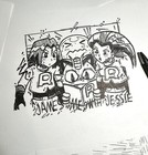 Hand Drawn  not A Print  Pokemon Team Rocket Framed Pen   Ink Art Drawing