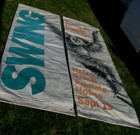 2 Lot vintage Advertising Lincoln Park Zoo chicago primate House Canvas Banner