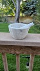 Coors Porcelain Mortar Bowl   Pestle  Apothecary Drug Store Science Lab 5 5 
