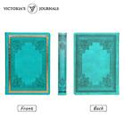  Leatherette Vintage Journal Hard Cover Lined Notebook Old Looking A5 Teal