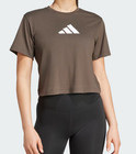 Adidas Women s Olive Train Essentials Big Logo Training Tee  jg8616  Size 2xl