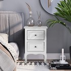 Set Of 2 Nightstand Bedroom Bedside Table End Side Table With 2 Drawers Storage