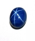 Natural Blue Star Sapphire 8 00 Ct Certified Oval Cabochon Loose Gemstone Pg