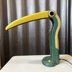 Green Toucan Table Lamp By H  T  Huang 1980s Vintage Mid-century Modern Light