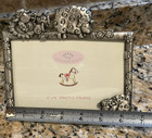 Nursery D  cor New Baby Pewter Photo Frame 4x6 Cute Little Lambs