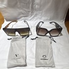 Vanlinker Women   s Oversized Sunglasses Tortoise Shell Brown Gradient Lenses Lot