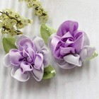 Chenkou Craft 2tone Satin Ribbon Flowers Bows Appliques Diy Craft Wedding Dec   