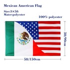Mexico Usa Friendship Flag  3x5 Ft   Mexico American Flag Banner  Backyard La   