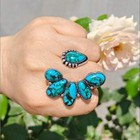 Vintage Bohemian Style Faux Turquoise Open Ring