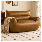 Large Bean Bag Chair For Adults Teens Kids Living Room Dorm Faux Leather Brown
