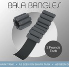 Bangles Wrist   Ankle Weights For Women   Men  charcoal  2 Lbs Pounds Adjustable