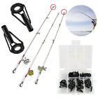 40pcs Fishing Rod Tip Repair Kit Stainless Steel Ceramic Ring Guide Replacement