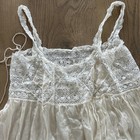 Antique Silk Chemise Embroidered Lace Under Garment Teddy Slip Snap Crotch