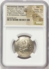 Gold Manuel I 1143-1180 Ad  Byzantine Empire El Aspron Trachy Jesus Coin  Ngc Au