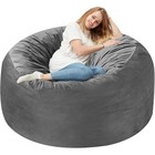 Memory Foam Bean Bag Chair Soft Lounging Chair W  Hidden Pocket Comfort New