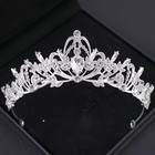 White Crown Tiara For Women  Bridal Headwear For Birthday Party Or Wedding