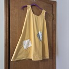 Orphan Annie Dress costume For  Plays  Sz 8 W pkts   Patches Gold