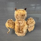 Vintage 1950 60s Steiff Mohair Felt Wittie Owl  With Tag 5  Cute Look