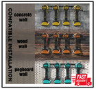 Drill Holder  Power Tool Organizer  Wall Mount 4 Cordless Metal Shelf Holder  Ut