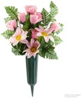 Novelty   05011  Plastic Round Bottom Cemetery Vase  Green - 3  X 7   qty 1 