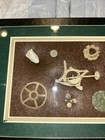 Civil War Bullets  Buttons  Compass Parts From Gettysburg In Matted Display Case