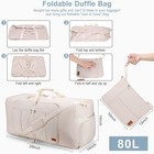 80l Extra Large Foldable Waterproof Travel Duffle Bag For Men And 80l  Beige