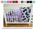 Cow Print Cowboy Style Baby Bedding Western Crib Bedding Set 