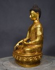 12  Antique Tibet Tibetan Buddhism Temple Bronze Gilt Shakyamuni Buddha Statue