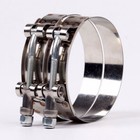 2 Pcs 4  Inch Stainless Steel T Bolt Clamp Turbo Intake Silicone Hose Clamp