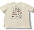 Disney Shirt 2025 Wdw Attractions Icons Embroidered Cream Adult Size M New