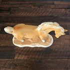 Vintage Palomino Horse Figurine On Base Porcelain 6 5  X 8  Mid Century Japan