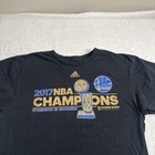 Adidas 2017 Golden State Warriors Nba Champions Black Ss Graphic Shirt Men s L