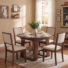43 -59  Extendable Round Wood Dining Table Set For 4 6 Kitchen Walnut Oval