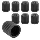8x Black Plastic Tire Valves Air Dust Cover Stem Caps For Wheel Car Suv Bike 