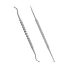 2pcs Ingrown Toenail File And Lifter With Storage Case 100  Stainless Silver