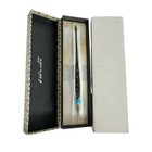 Vintage Glass Calligraphy Dip Pen Turquoise Multi Swirl Murano     Made In Italy
