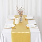 20 Pcs Light Gold Satin Table Runners 12x108 Inch Smooth Silk Banquet Decor